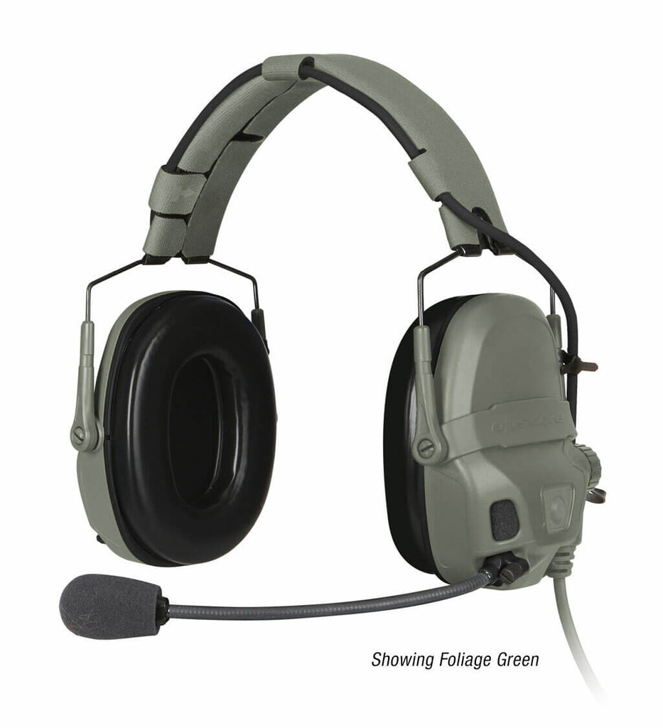 N101153-02-0202 FG N101153-02-0203 Ops-Core AMP Tactical Headset w/ Active Hearing Protection - Headset Only Fixed Single Lead U174 nfmi Close out foliage green urban gray amps limited Comm Gear Supply CGS 