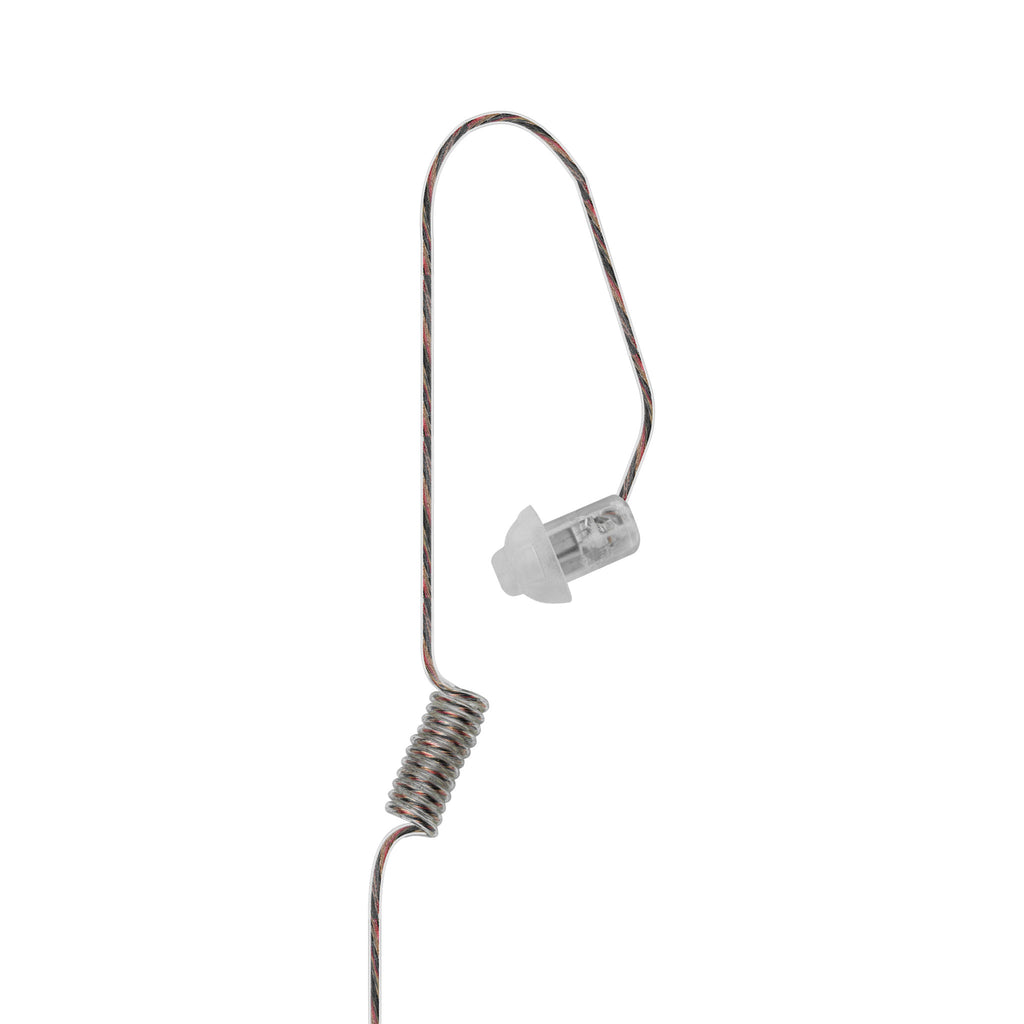 P/N: IFB-INV-UGK: Discrete clear tube monitor only ifb earpiece 3.5mm mini plug anchor broadcaster ear prompter on camera on stage Lectrosonics, Clear-Com, Telex, Comrex, Comtek, Phonak, Studio Technologies, JK Audio, iPhone, Android, SoundTap, Pro Intercom, Shure, Galaxy Audio, Glen Sound, Sennheiser Otto bubblebee sidekick Comm Gear Supply CGS RO-360F-22-3.5 invisible series earpiece ifb