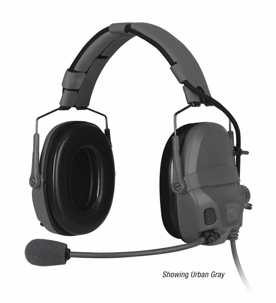 N101153-02-0202 FG N101153-02-0203 Ops-Core AMP Tactical Headset w/ Active Hearing Protection - Headset Only Fixed Single Lead U174 nfmi Close out foliage green urban gray amps limited Comm Gear Supply CGS 