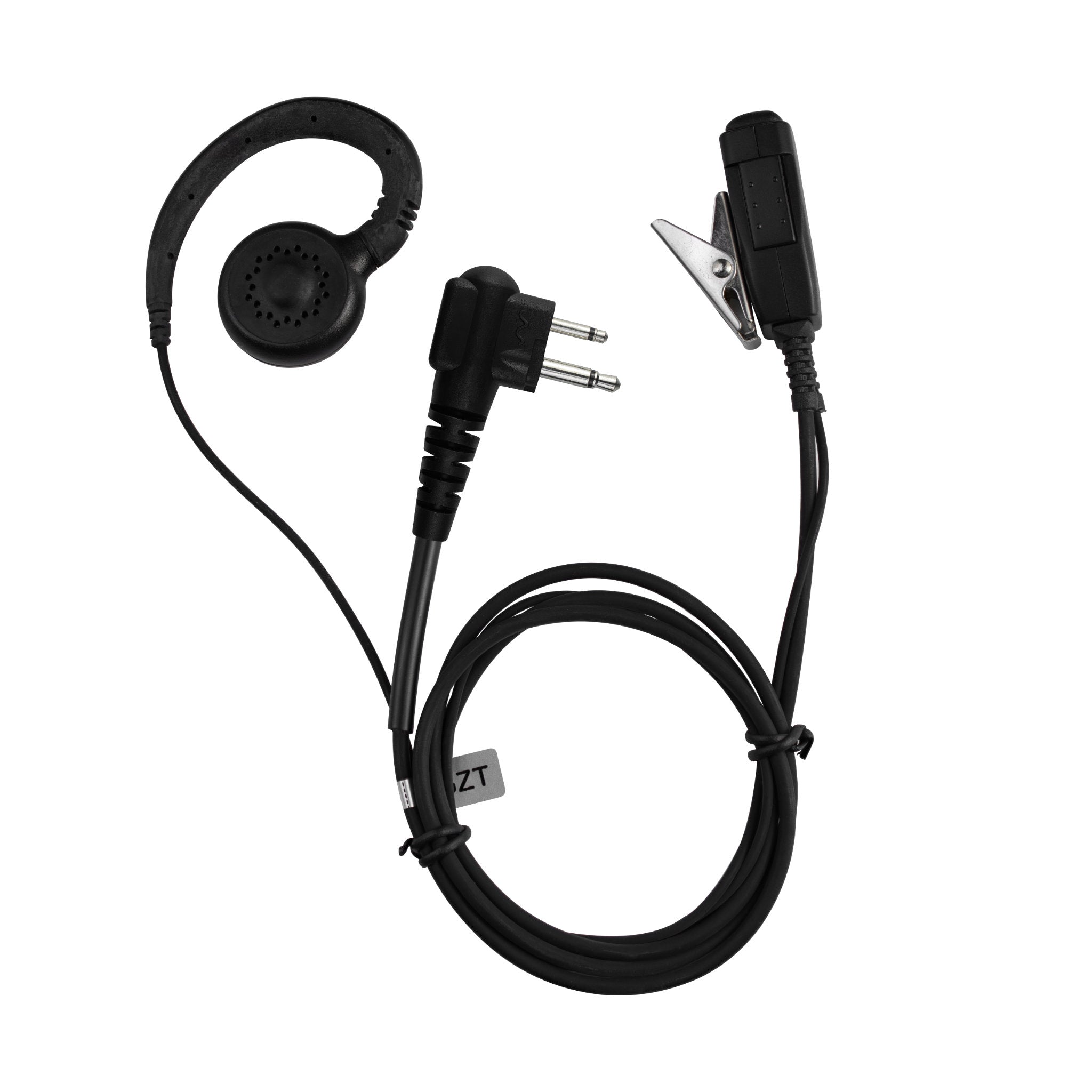 Mic and Large Comfort Ear Hook Earpiece for Walkie Talkie Radio w
