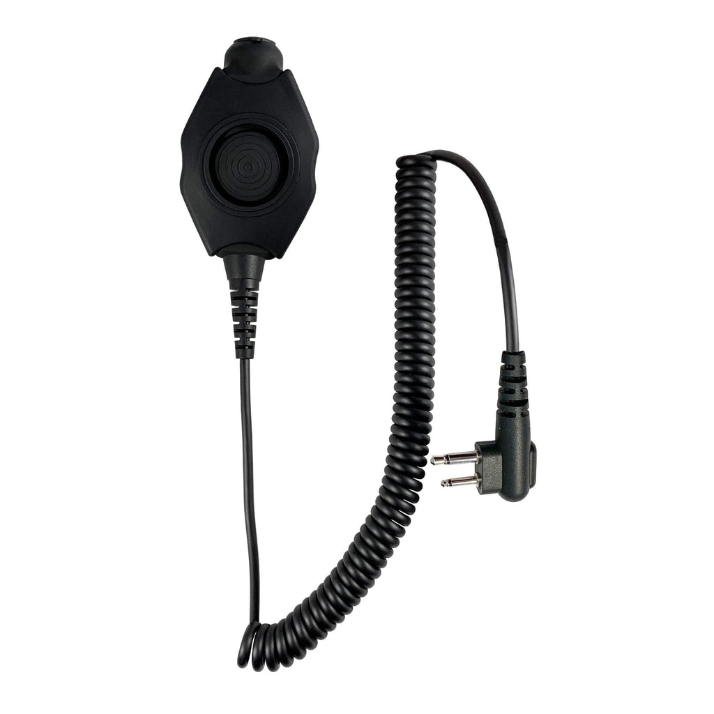 Tactical Radio Adapter/PTT for Headset: NATO/Military Wiring, Gentex, Ops-Core, OTTO, Savox, Sordin, Select Peltor Models, Helicopter - Yaesu 2 Pin: FT-65, FT25, FT-4XR, FT-4VR Comm Gear Supply CGS