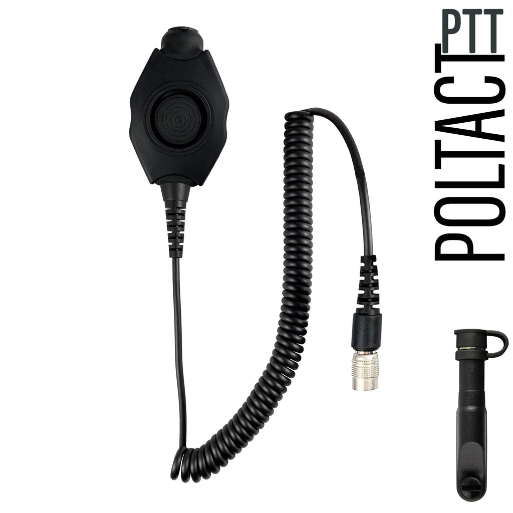 Tactical Radio Helmet Headset w/ Active Hearing Protection & Release Adapter - PTH-V2-08RR The Material Comms PolTact Helmet Headset & Push To Talk(PTT) Adapter For Harris(L3Harris)/Tait TP3000, TP3300, TP3350, TP3500, TP8100, TP8110, TP8115, TP8120, TP8135, TP8140, TP9300, TP9355, TP9360, TP9400, TP9435, TP9440, TP9445, TP9460, TP9500, TP9555, TP9560, TP9600, TP9655, TP9660, Comm Gear Supply CGS