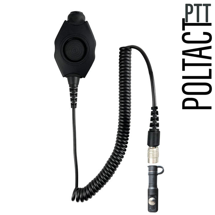 Tactical Radio Adapter/PTT for Headset(Hirose Adapter System): NATO/Military Wiring, Gentex, Savox, Sordin, Ops-Core, OTTO, Select Peltor Models, Helicopter - PT-PTTV1-55-N: Tactical/Military Grade Quick Disconnect Push To Talk(PTT) Adapter For Hytera PT-580, PD-702, PD-782, PD-785, PD-982 Comm Gear Supply CGS
