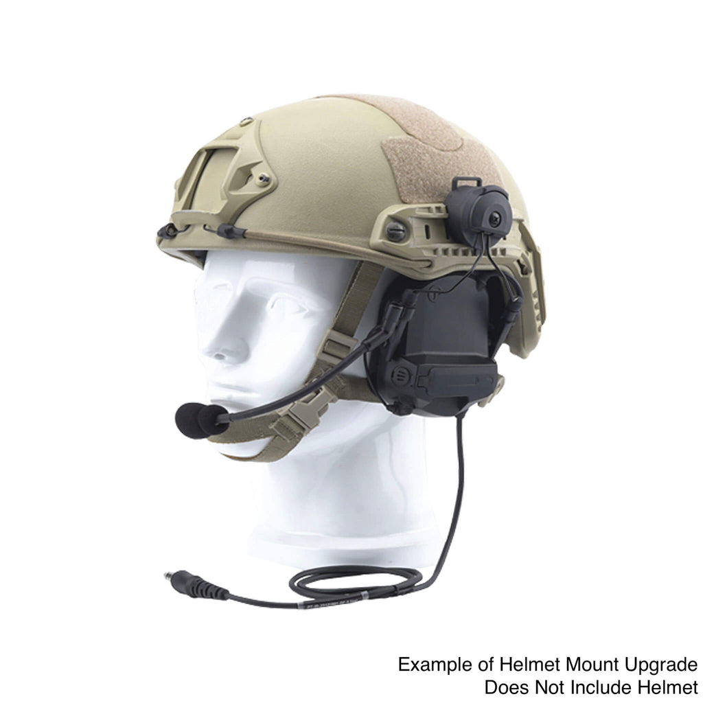 Tactical Radio Headset w/ Active Hearing Protection & Release Adapter - PTH-V1-23RR Material Comms PolTact Headset & Push To Talk(PTT) Adapter For EF Johnson: 5000, 5100, 8100, 51SL ES, 51 Fire ES, 51SL ES, 51LT ES, 7700, Ascend, AN/PRC127EFJ, VP400, VP600, VP900 Comm Gear Supply CGS helmet mount ops-core arc fast team wendy exfil epic mlok