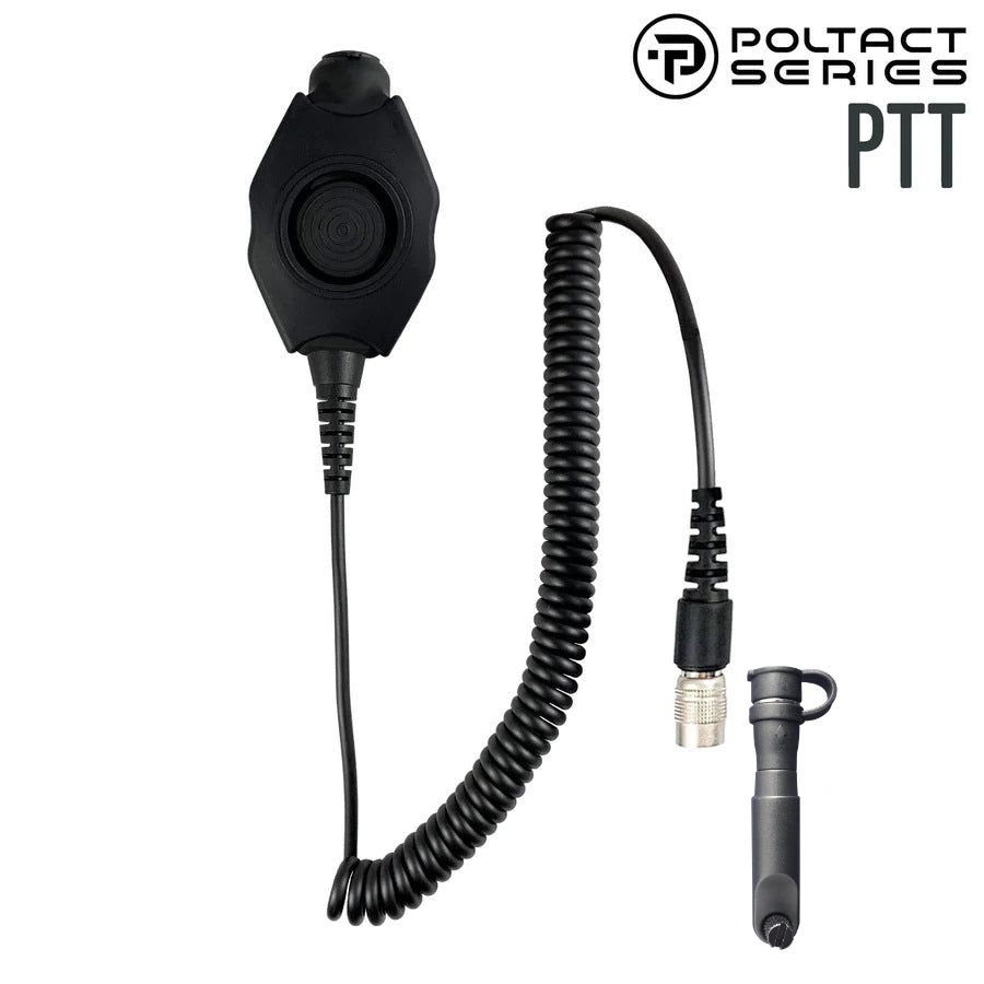 PT-PTTV1-H8: Tactical/Military Grade Quick Disconnect Push To Talk(PTT) Adapter For Hytera PD-602, PD-662, PD-682, X1e, X1p, Z1p, HP602, HP605, HP682, HP680, HP702, HP705, HP782, HP785 3M, PELTOR, COMTAC, TEA, TCI, LIBERATOR, Civilian Helicopter. Utilizes the standardized NEXUS TP-120 Comm Gear Supply CGS