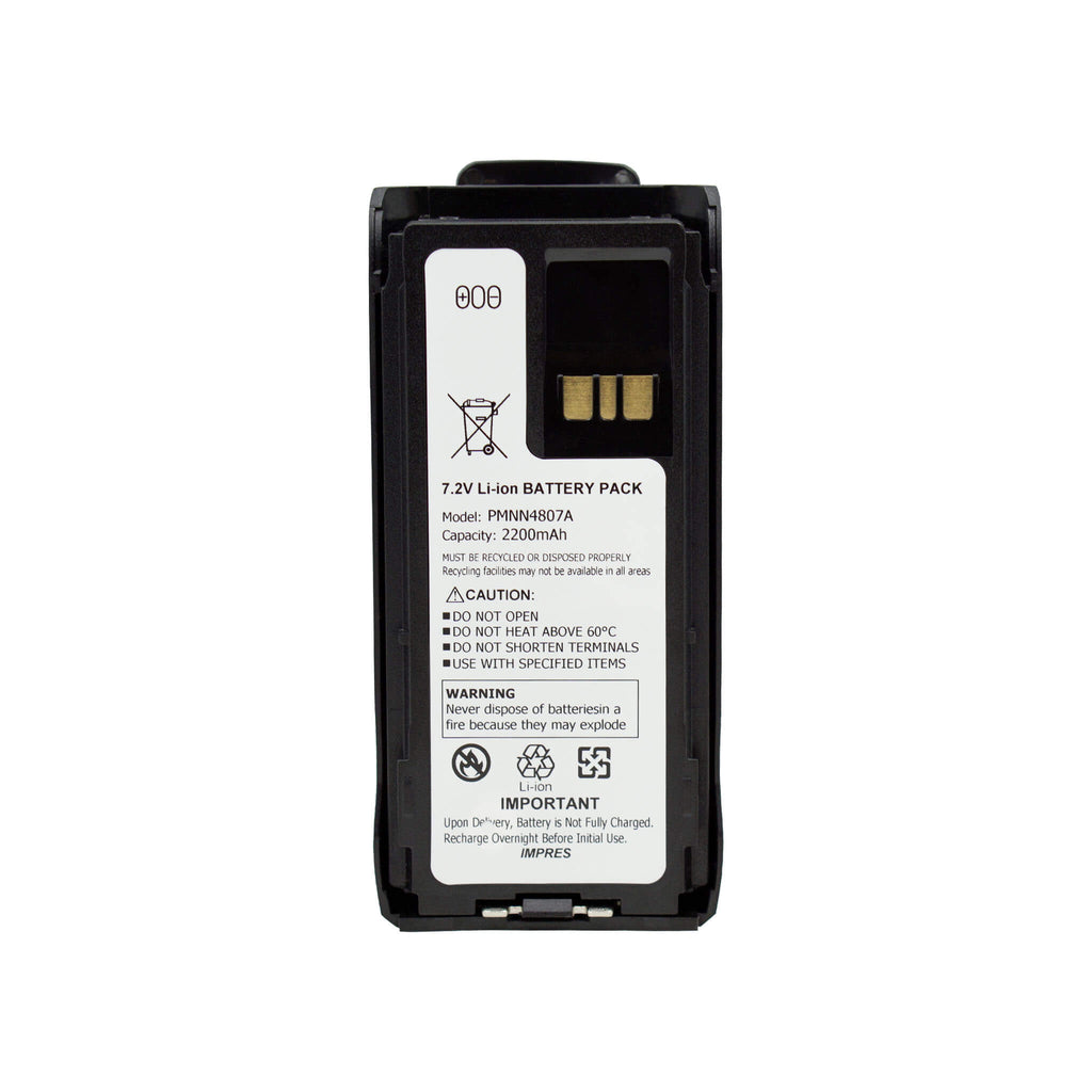 P/N: CGS-BP4809LI: Li-Ion SMART 2200mAh Radio Battery- for Motorola R7 PMNN4807A PMNN4807 PMNN4809 PMNN4810 Comm Gear Supply CGS