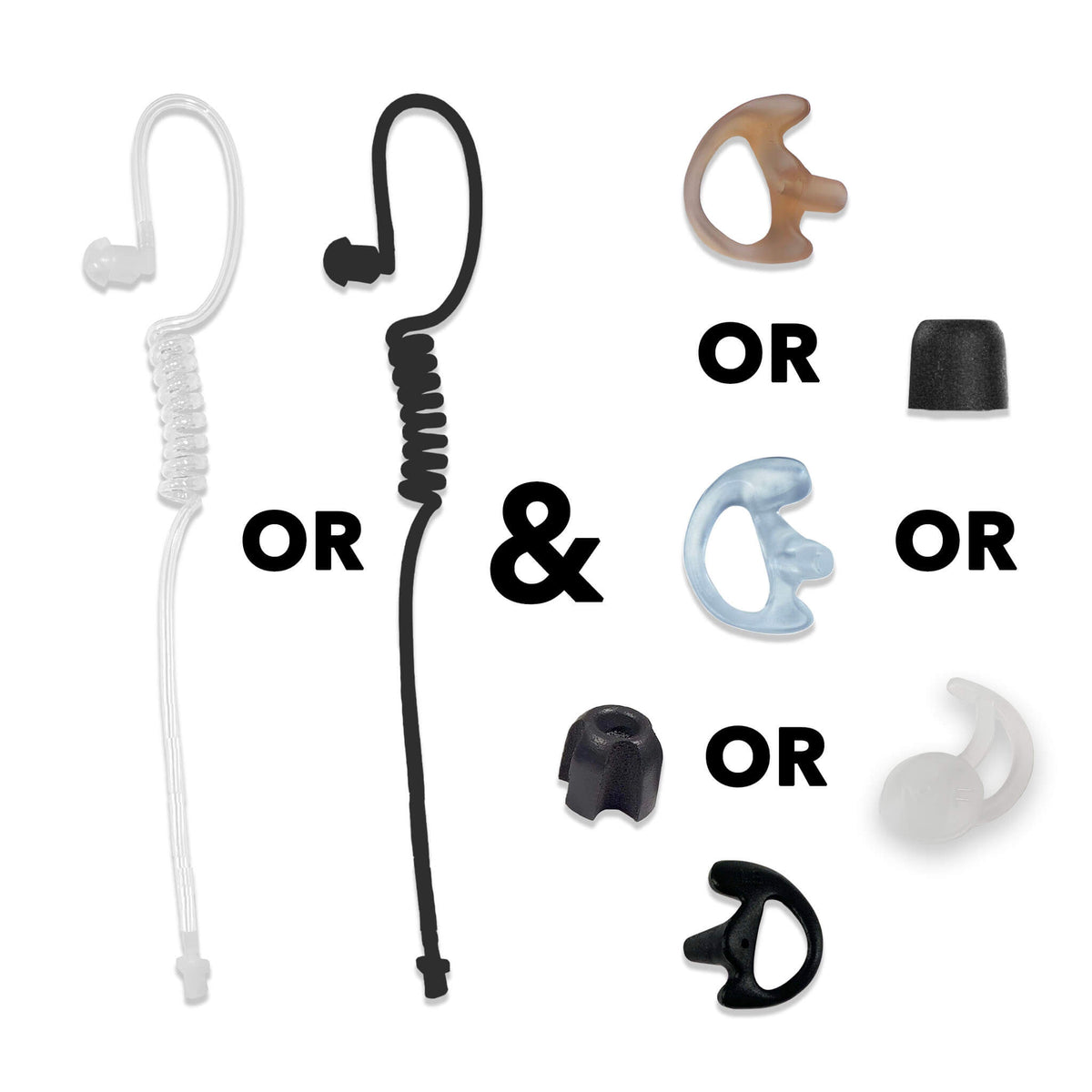 Refresher Kit For Radio Earpiece - Acoustic Tube Assembly & Any 2 Ear ...