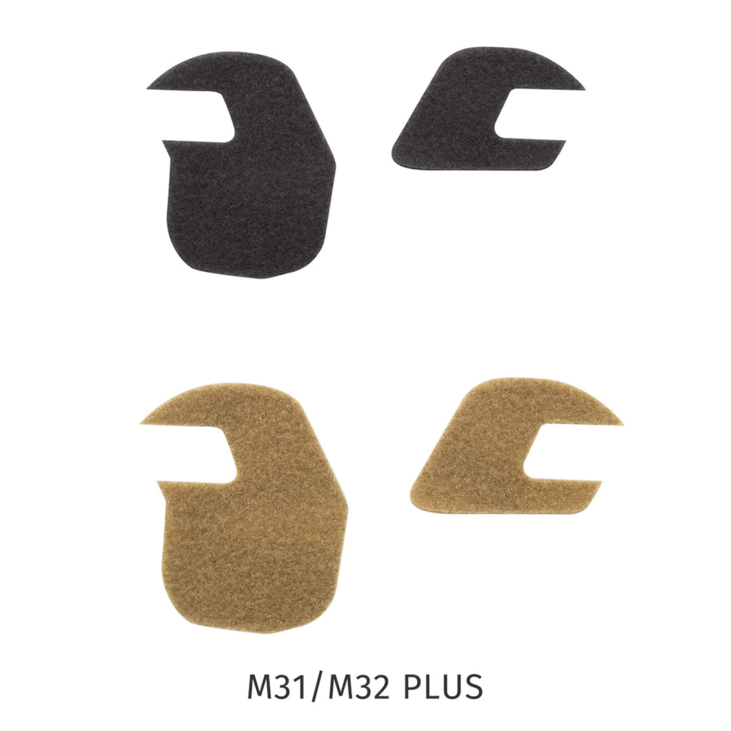 P/N: EM-S14: The S14 provides a sleak and clean adhesive backed loop velcro panel for popular electronic ear protection headsets, allowing you to add patches, IR Glints or other small illumination marking devices. Compatible with Earmor M31, M32, Peltor ComTac XPi, MSA Sordin Headsets. Comm Gear Supply CGS