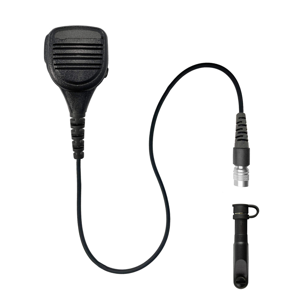 SM-V2-08SR: Straight wire Cable Shoulder/Chest Microphone for Harris(L3Harris)/Tait TP3000, TP3300, TP3350 TP3500, TP8100, TP8110, TP8115, TP8120, TP8135, TP8140, TP9300, TP9355, TP9360, TP9400, TP9435, TP9440, TP9445, TP9460, TP9500, TP9555, TP9560, TP9600, TP9655, TP9660, Comm Gear Supply CGS