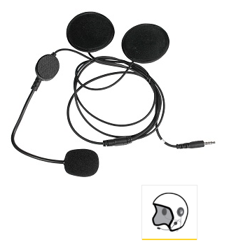 bike helmet microphone In-Helmet Boom Mic & Speakers(Open Face Helmet)- Only for the BTH-300 – Comm Gear Supply