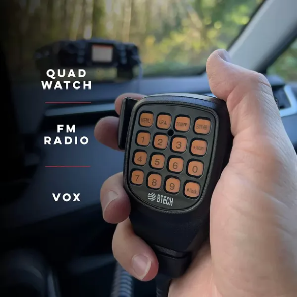 rugged radios baofeng UV-50X2: BTECH UV-50X2(Latest Gen)- 50Watt Dual Band Mobile Radio (136-174MHz VHF & 400-520MHz UHF)