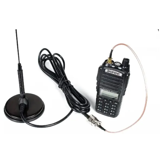 ANTENNA RADIO DUAL Band VHF UHF 136174 MHz 400470MHz con Base Magnetica ANTENNA RADIO DUAL Band VHF UHF 136174 MHz 400470MHz con Base Magnetica