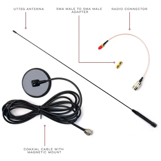 UT-72G: Genuine Nagoya UT-72G Super Loading Coil 20-Inch Magnetic Mount (Heavy Duty) for GMRS(462MHz) also compatible for commercial dual band use (155/462MHz) Antenna PL-259, Includes Additional SMA Adaptor for BTECH/BaoFeng, and other SMA based GMR Comm Gear Supply CGS