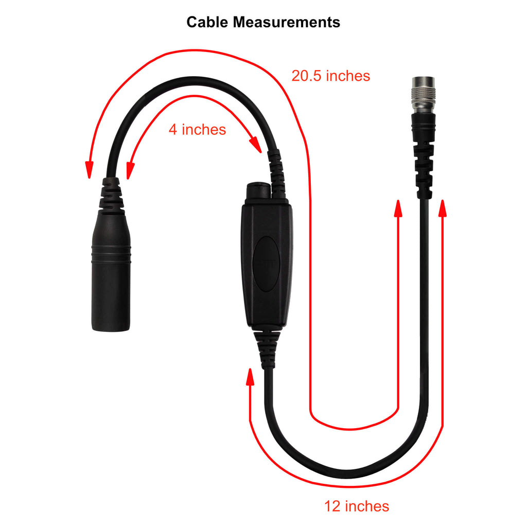 PT-PTTLP-RR-A: The Material Comms PolTact Quick Disconnect Low Profile Push To Talk(PTT)NATO/Military Wiring, Gentex, Ops-Core, OTTO, Select Peltor Models, Helicopter   straight cable Replacement/Upgrade - No Adapter Comm Gear Supply CGS