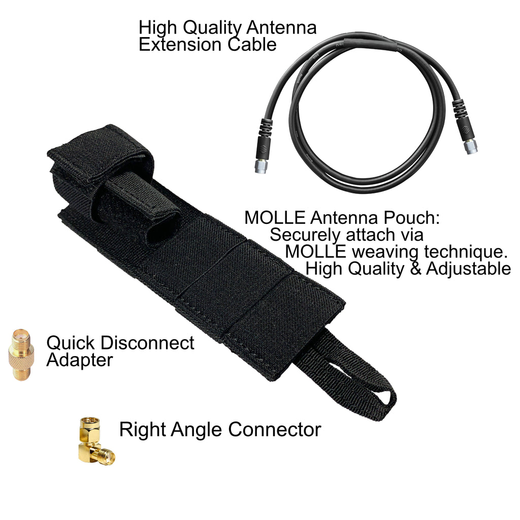 M.A.S.T Mast modular antenna system Tactical Antenna Relocation Kit - Motorola Series: HT, XTS, XPR, APX(APEX), MOTOTRBO APX900 APX1000 APX4000 APX6000/XE APX7000/L/XE APX8000 SRX2200 XPR6100 XPR6300 XPR6350 XPR6380 XPR6500 XPR6550 PR6580 XPR7350/e XPR7380/e XPR7550/e XPR7580/e DP3400 DP3401 DP3600 DP3601, PRC-153, XTS1500, XTS2500, XTS3000, XTS3500, XTS5000, HT1000, MTS2000, MTX Series, CP Series, ARK-MOTO Comm Gear Supply CGS