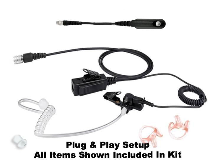 Mic & Earpiece Radio Kit Fits: BaoFeng: UV9R, UV9R Plus, BF-A58, UV-XR, GT-3WP, BF-9700, UV-5S, BF-R760, UV-82WP BF-558, BF-N9,UV9R Pro, Comm Gear Supply CGS LT33SR