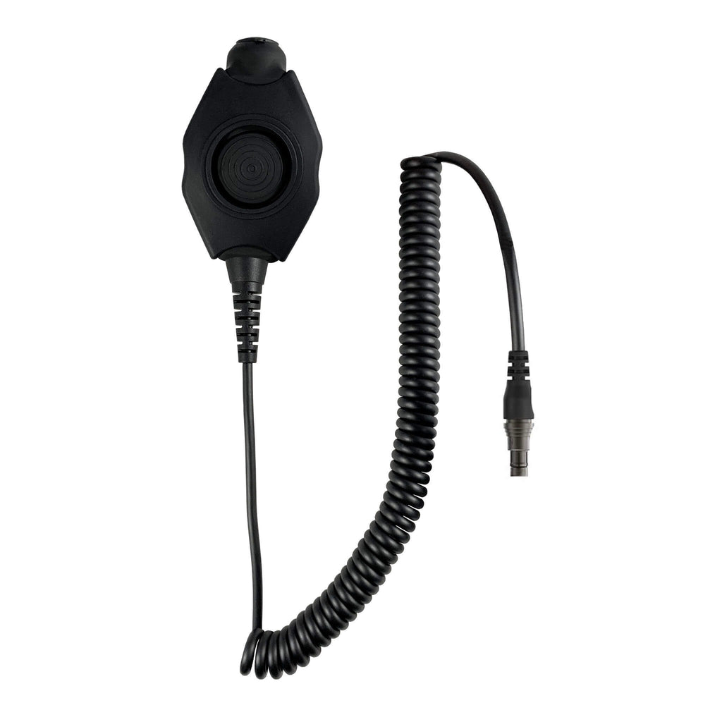 Tactical Radio Helmet Headset w/ Active Hearing Protection - PTH-V2-MIL Material Comms PolTact Headset & Push To Talk(PTT) Adapter For Tactical Radio Headset w/ Active Hearing Protection Harris Falcon III RF-7800S SPR Secure Personal Radio - Or other Personal Radios  Fischer 9 Pin Connector. Comm Gear Supply CGS