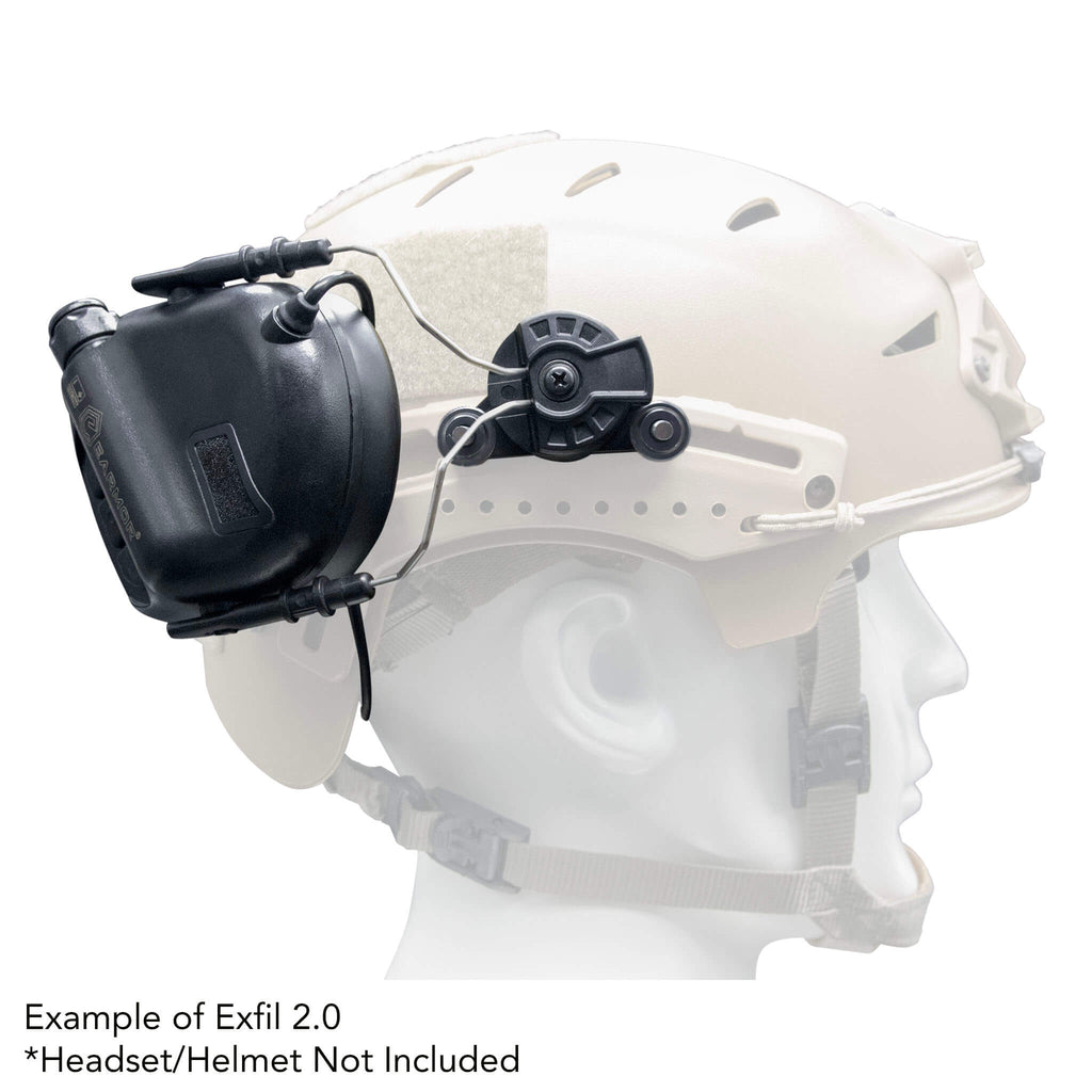 TW2-HM: Earmor M12 Helmet Mount Kit Designed Specifically for Team Wendy EXFIL 2.0 Helmet Rails. Compatible tactical headsets 3M Peltor COMTAC/XPI/SwatTac/Sport-TAC/Tactical6 Headsets, Earmor Mod3, PolTact Comm Gear Supply CGS Comm Gear Supply