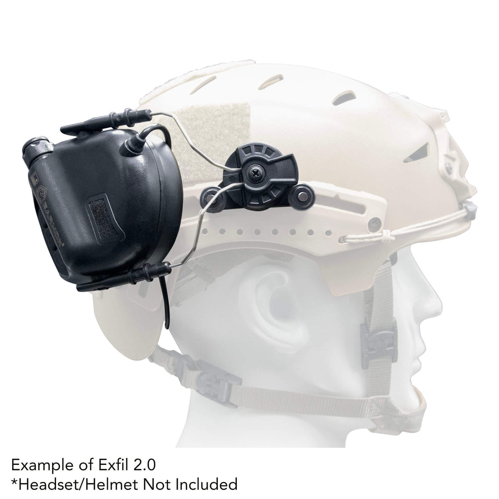 TW2-HM: Earmor M12 Helmet Mount Kit Designed Specifically for Team Wendy EXFIL 2.0 Helmet Rails. Compatible tactical headsets 3M Peltor COMTAC/XPI/SwatTac/Sport-TAC/Tactical6 Headsets, Earmor Mod3, PolTact Comm Gear Supply CGS