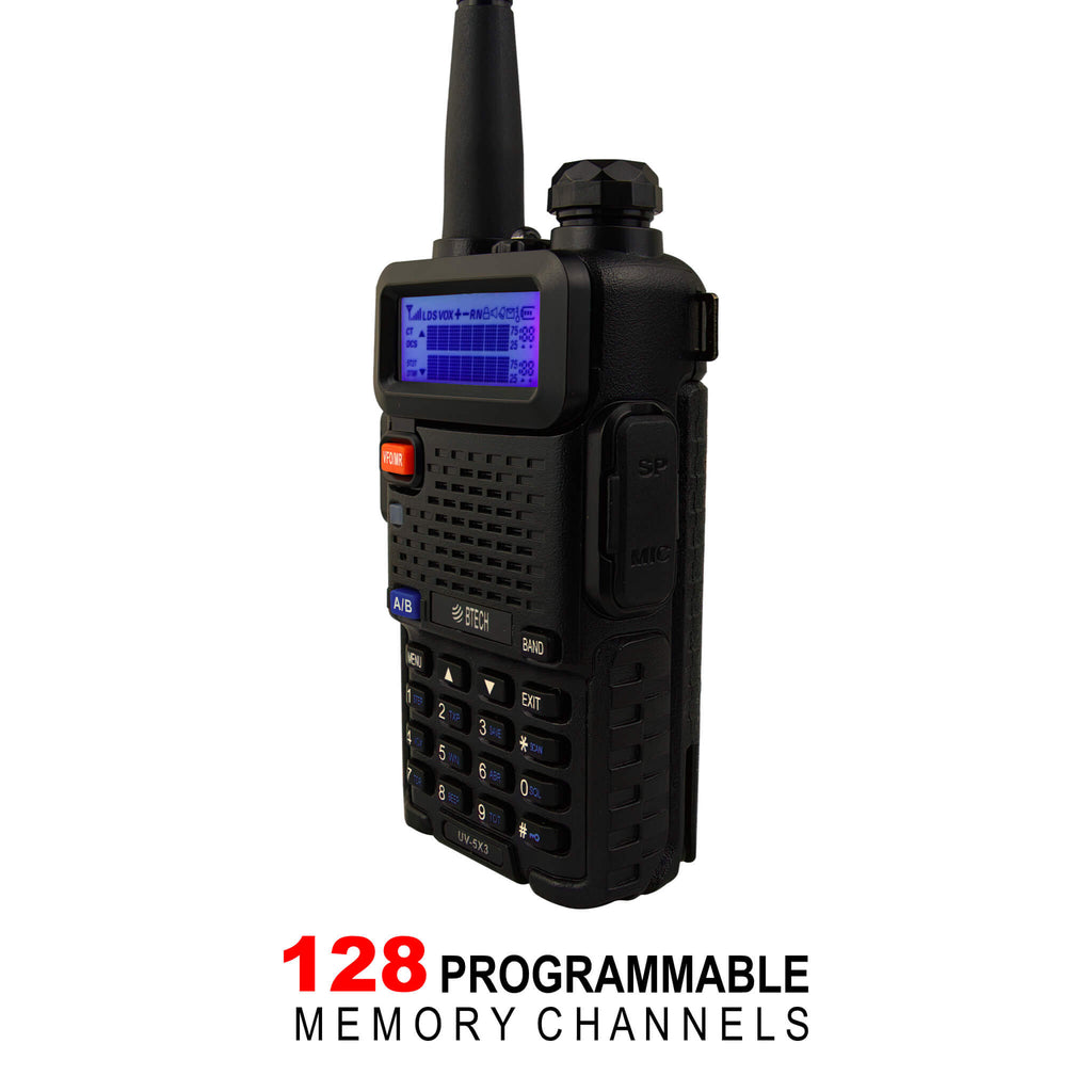 UV-5X3: Baofeng BTECH UV-5X3 5 Watt Tri-Band Radio : VHF, 1.25M, UHF, Amateur (Ham), Includes Dual Band Antenna, 220 Antenna, Earpiece, Charger Two-Way Radio Comm Gear Supply CGS