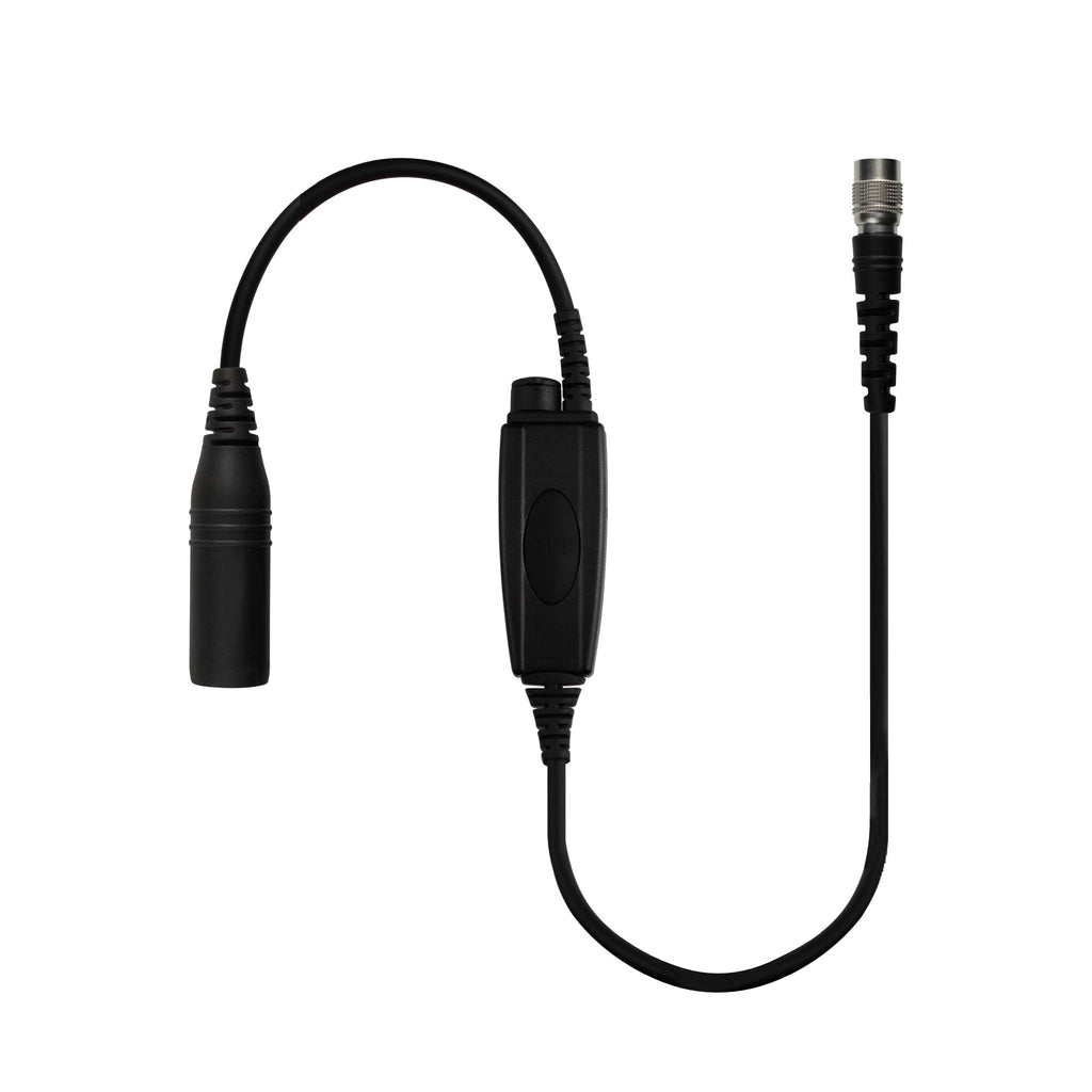 PT-PTTLP-RR-A: The Material Comms PolTact Quick Disconnect Low Profile Push To Talk(PTT)NATO/Military Wiring, Gentex, Ops-Core, OTTO, Select Peltor Models, Helicopter   straight cable Replacement/Upgrade - No Adapter Comm Gear Supply CGS