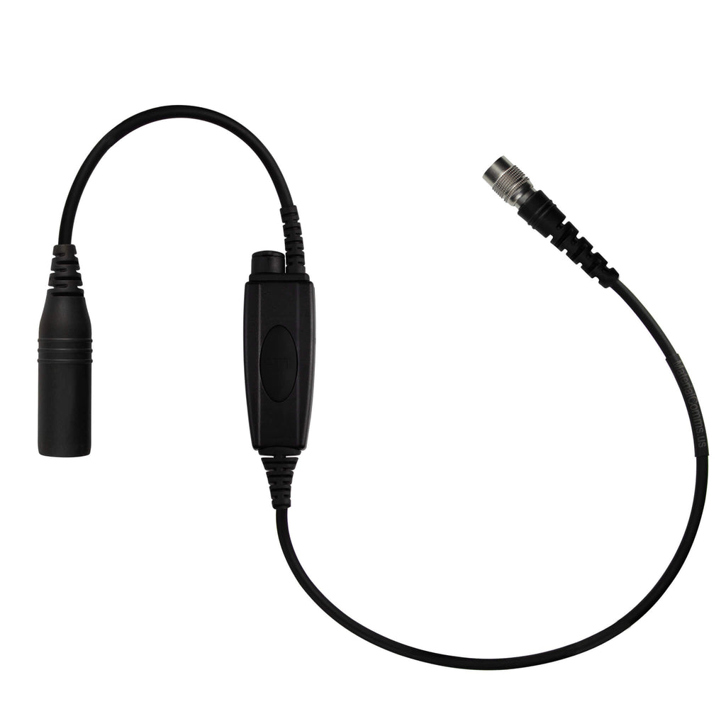 PT-PTTLP-RR-A: The Material Comms PolTact Quick Disconnect Low Profile Push To Talk(PTT)NATO/Military Wiring, Gentex, Ops-Core, OTTO, Select Peltor Models, Helicopter   straight cable Replacement/Upgrade - No Adapter Comm Gear Supply CGS