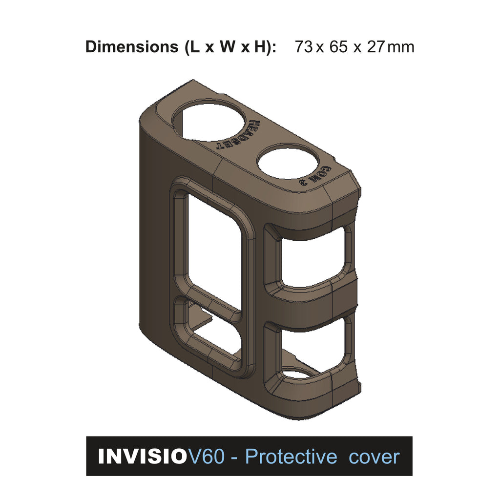 P/N: INV19715, NSN: 5895-22-635-9475, The INVISIO covers are designed to protect and extend the service life of the INVISIO control units in extreme environments. They are fitted without the use of tools and can be painted to match other equipment or for different environments. There are two options: 1) a standard button for fast and easy keying and 2) a guard ring button to avoid unintended keying.,  available for INVISIO V20 II and INVISIO V60 II control units.