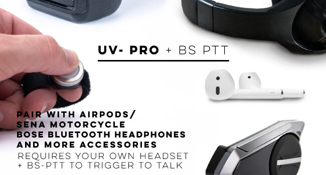 P/N: UV-PRO: BTECH UV-PRO IP67 Dual Band VHF/UHF Two-Way Radio – Equipped with APRS, Bluetooth, GPS, Text Messaging, Aviation Band Scanner, NOAA Weather Alerts, and a USB-C Rechargeable Battery. Comm Gear Supply CGS