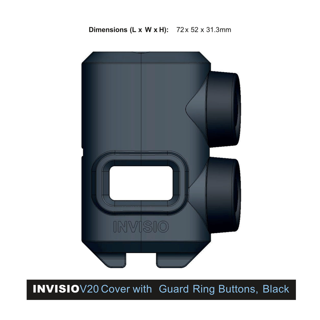 P/N: INV21938, NSN: 5895-22-636-7666, The INVISIO covers are designed to protect and extend the service life of the INVISIO control units in extreme environments. They are fitted without the use of tools and can be painted to match other equipment or for different environments. There are two options: 1) a standard button for fast and easy keying and 2) a guard ring button to avoid unintended keying.,  available for INVISIO V20 II and INVISIO V60 II control units.