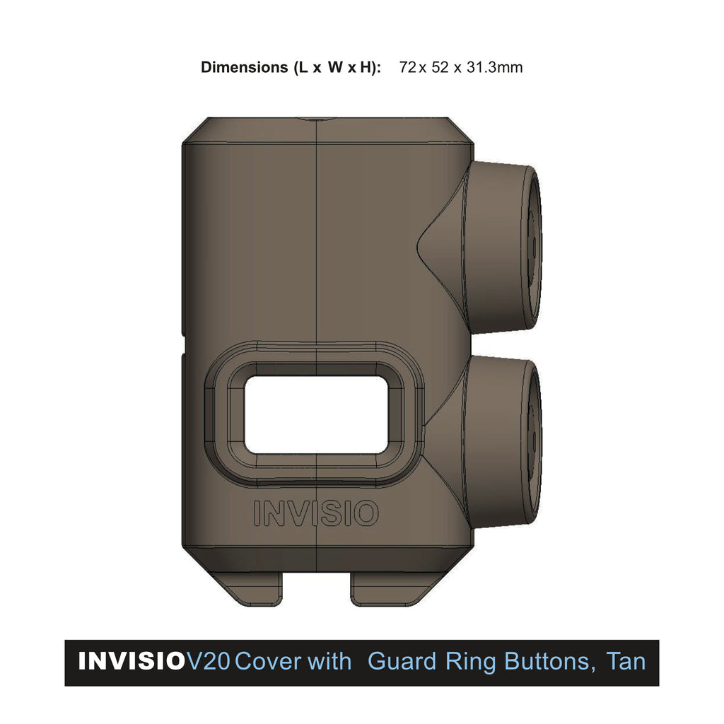 P/N: INV21920, NSN: 5895-22-636-7664, The INVISIO covers are designed to protect and extend the service life of the INVISIO control units in extreme environments. They are fitted without the use of tools and can be painted to match other equipment or for different environments. There are two options: 1) a standard button for fast and easy keying and 2) a guard ring button to avoid unintended keying.,  available for INVISIO V20 II and INVISIO V60 II control units.
