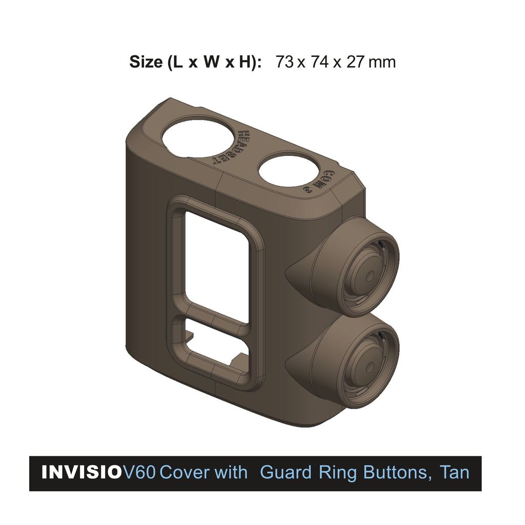 P/N: INV22697, NSN: 5895-22-637-2930, The INVISIO covers are designed to protect and extend the service life of the INVISIO control units in extreme environments. They are fitted without the use of tools and can be painted to match other equipment or for different environments. There are two options: 1) a standard button for fast and easy keying and 2) a guard ring button to avoid unintended keying.,  available for INVISIO V20 II and INVISIO V60 II control units.