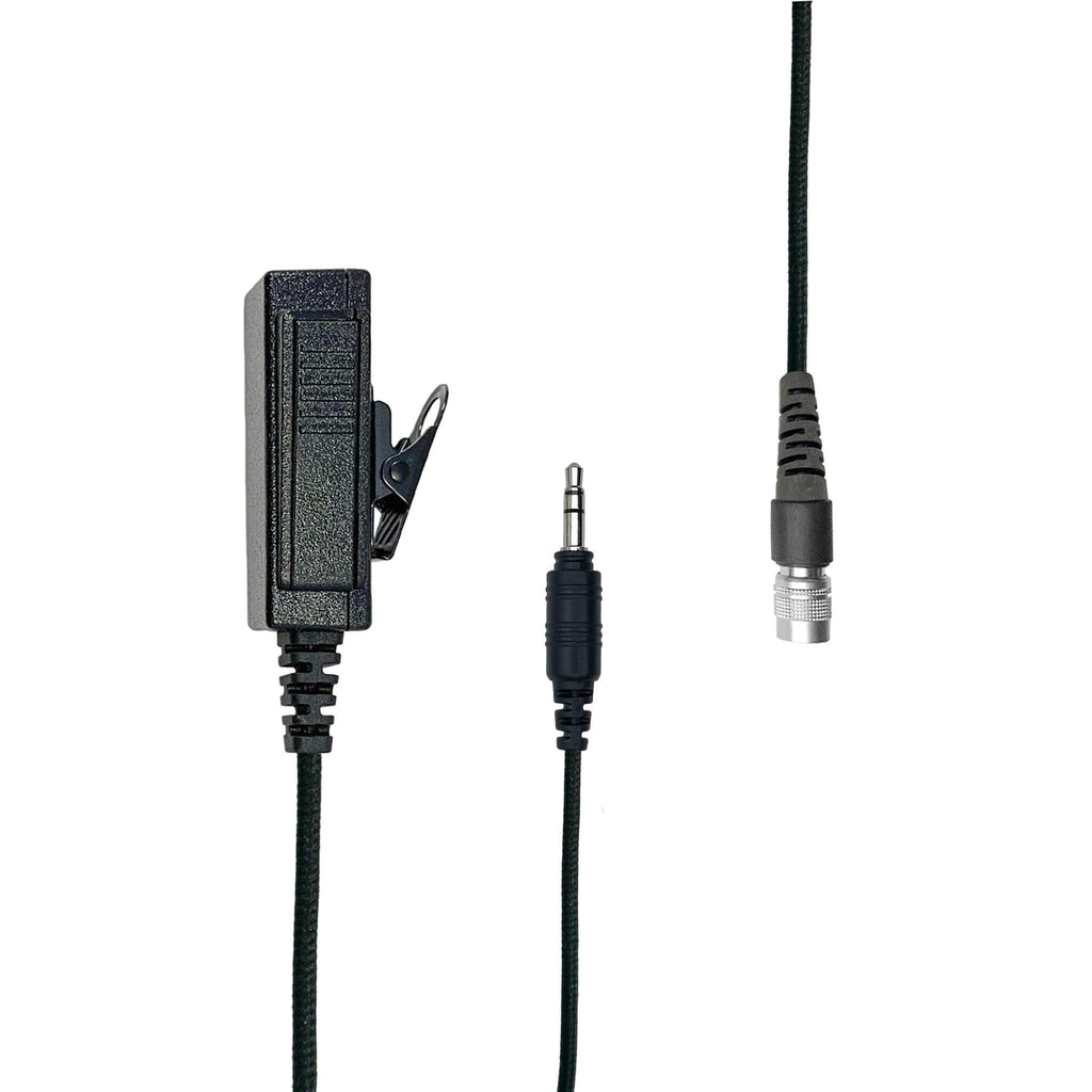 B2W-3.5S-SR: Tactical 2 Wire Comms Kit w/ Braided Fiber Cabling for Walker's Razor Pro Ears w/ 3.5mm Audio Input Connector baofeng motorola kenwood icom anytone vertex yaesu Comm Gear Supply CGS