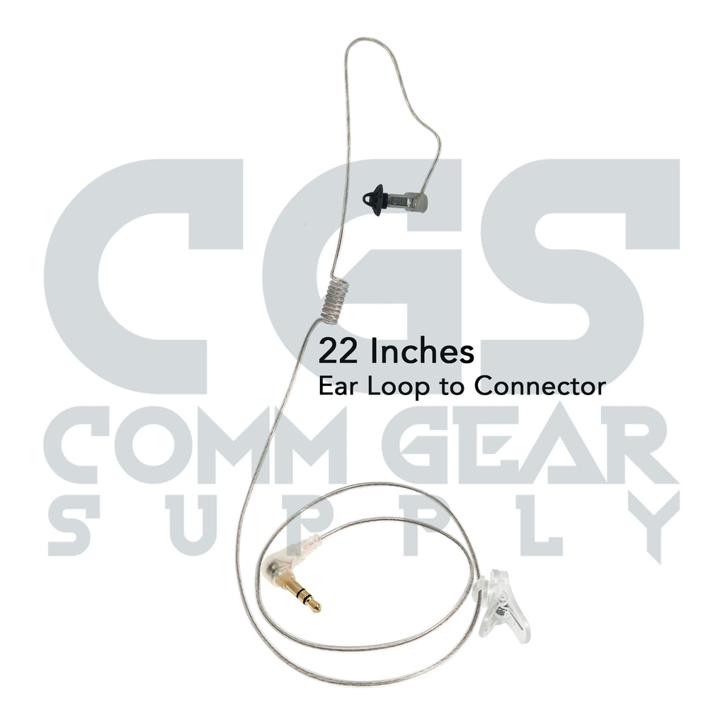 RO-360F-22-2.5: Ultra Stealth 360 Covert/Tactical Radio Earpiece - 3.5mm, Connects to Speaker Mic for harris otto speaker mic 2.5mm360 flexo Comm Gear Supply CGS