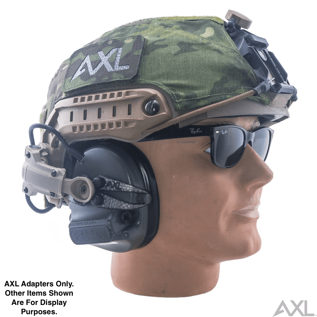 arc rail goggle adapter AXL Enhanced RAC Link GEN I Adapter for: Peltor, MSA, Sordin, TCI, SWATCOM, Invisio, & Howard Leight Headsets Peltor COMTAC II