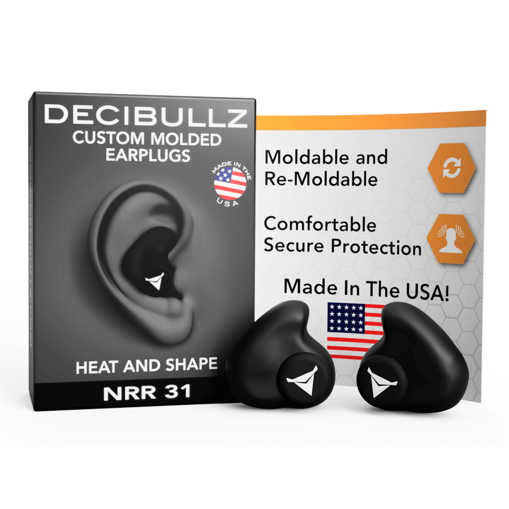 PLG1-BLK PLG1-ORG PLG1-PNK PLG1-BLU PLG1-RED PLG1-GRN Decibullz Custom Moldable Ear Plugs for Hearing Protection P/N: DBZ-PLG1  Comm Gear Supply CGS 