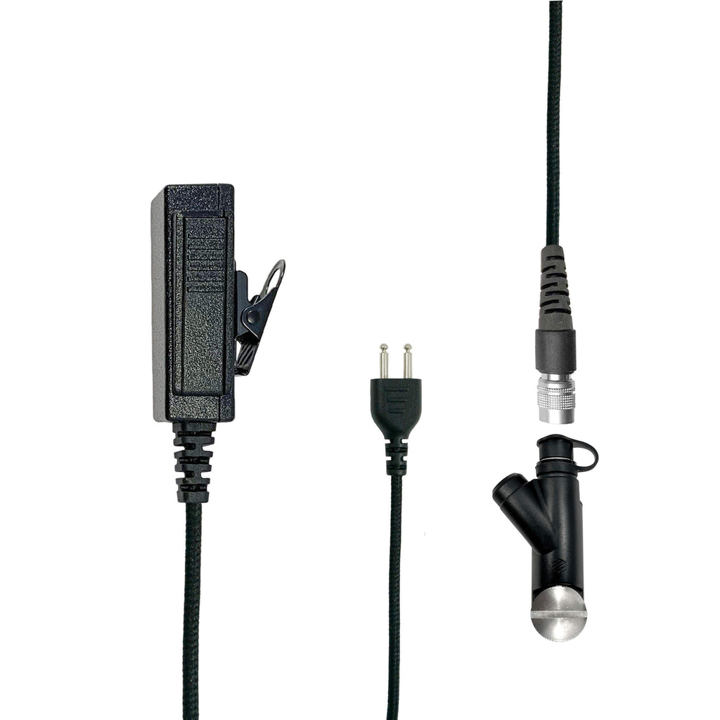 Tactical 2 Wire Comms Kit w/ Braided Fiber Cabling for Peltor, 3M, Howard Leight Impact Pro, Impact Sport, Pro Ears, MSA  Nexus J11 quick release hirose easy connect B2W-SNL-29SR: Harris(L3Harris): XL-150/P, XL-95/P, XG-100, XG-100P, XL-185, XL-185P, XL-185Pi, XL-200, XL-200P, XL-200Pi Comm Gear Supply CGS