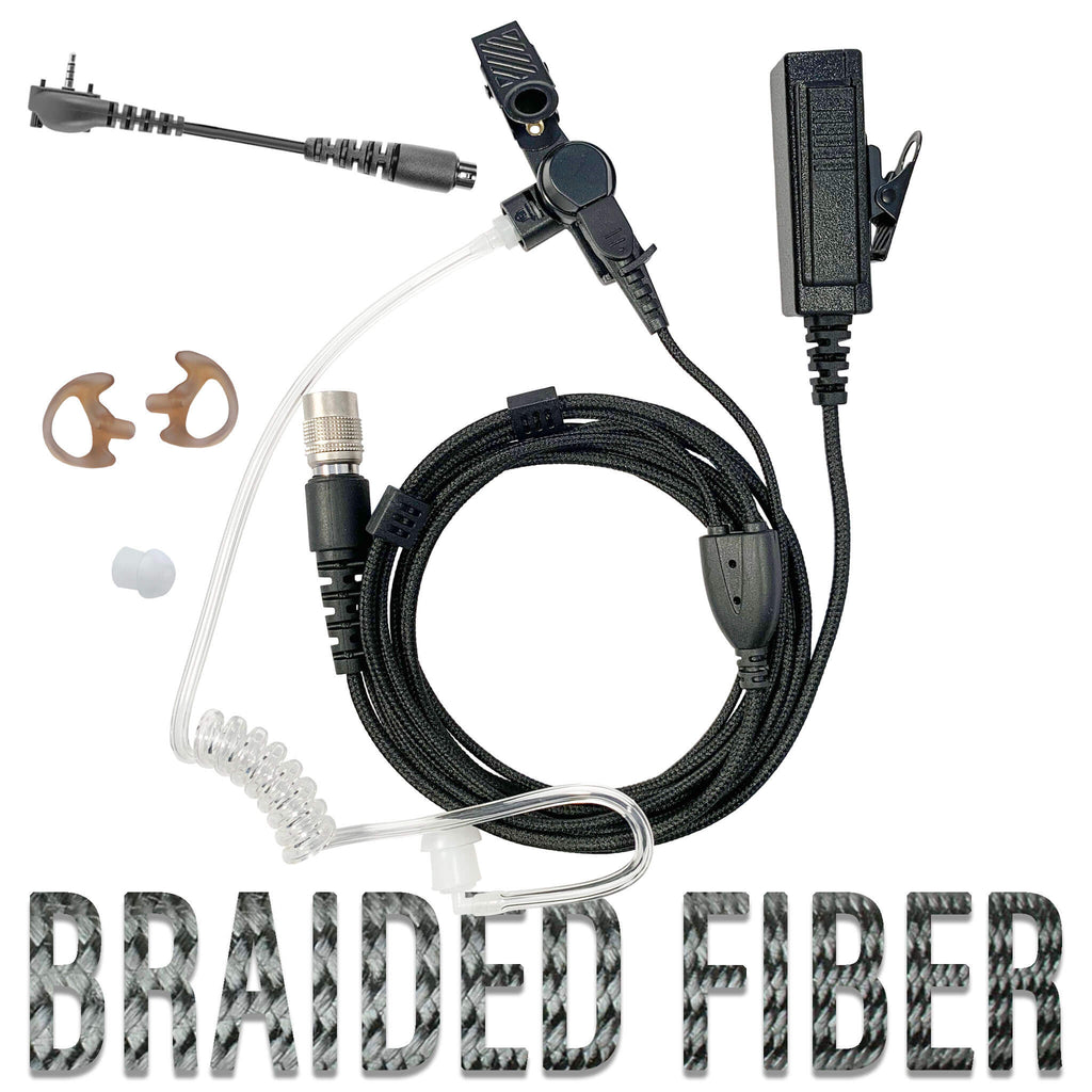 braided fiber mic earpiece radio kit Vertex VX10, VX110, VX130, VX160, VX180, VX210, VX230, VX231, VX260, VX261, VX264, VX300, VX350, VX351, VX354, VX427, VX400, VX410, VX420, VX427, VX450, VX451, VX454, VX459, eVX261, eVX531, eVX534, eVX539, BC95, & More. Comm Gear Supply CGS