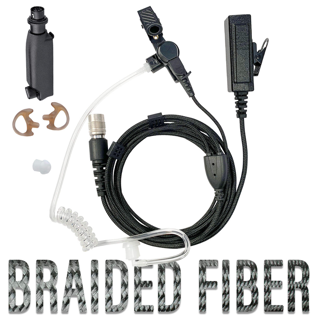P/N: B2W40SR: Tactical Mic & Earpiece Braided Fiber Kit - Quick Disconnect For Sepura Tetra STP8000, STP8030, STP8035, STP8038, STP8040, STP8100, STP8200, STP9000, STP9038, STP9100, STP9200, SBP8000, SBP8300, SCP8000, SCP8300, SEP8000, SEP8300 SC20, SC21, SC-2020, SC-2024, SC-2028