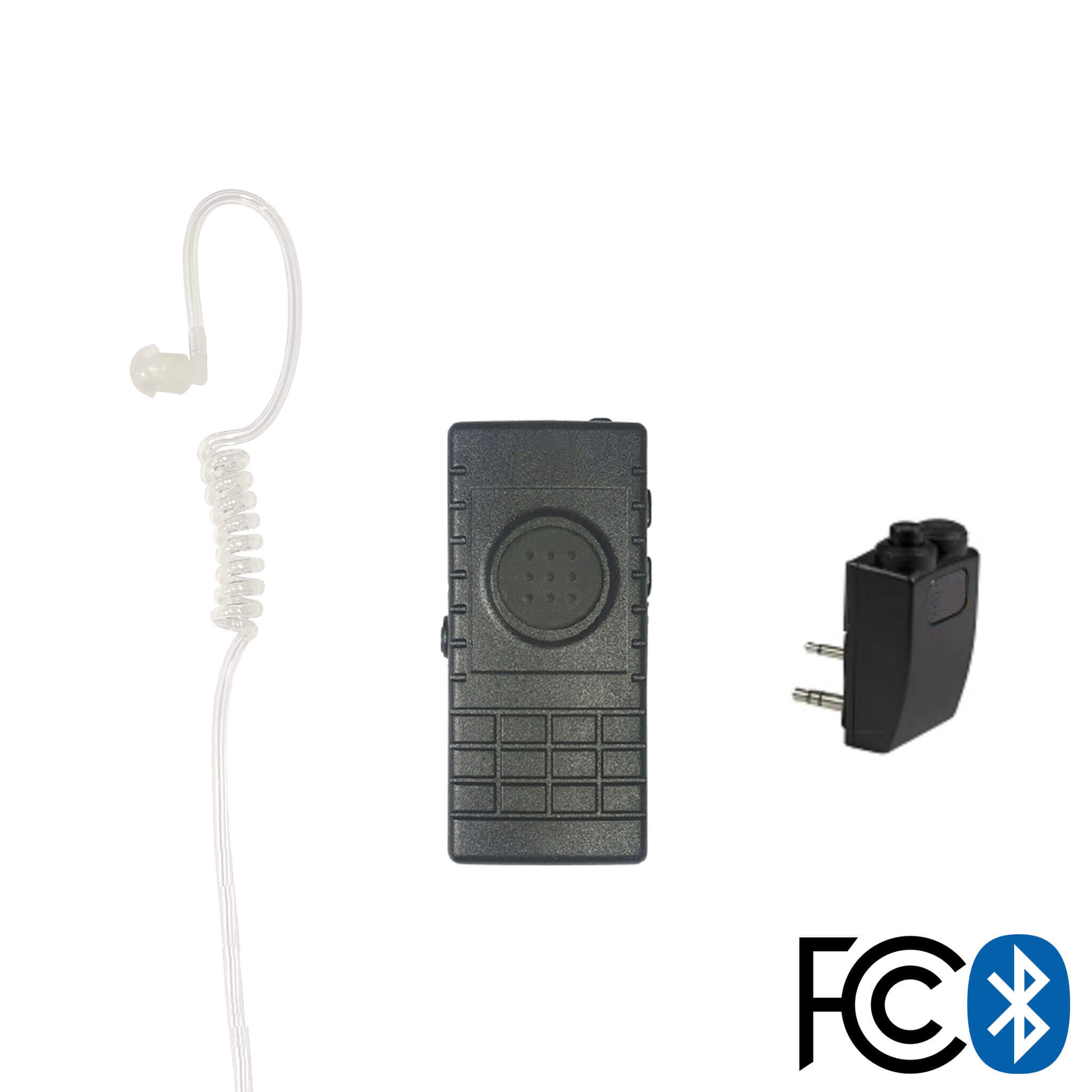 Bluetooth Lapel/Utility Mic Earpiece Kit w/ Adapter For Kenwood