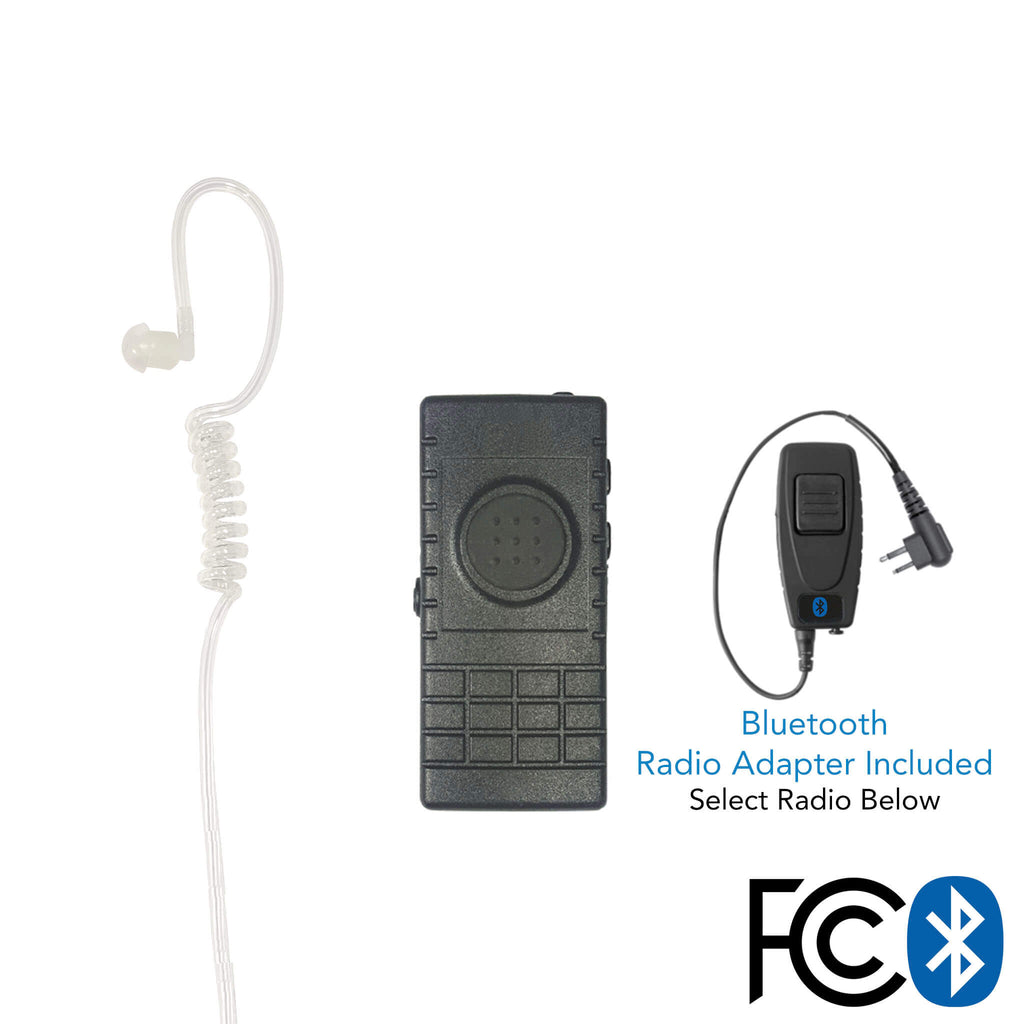 Bluetooth Lapel/Utility Mic & Earpiece Kit & 1-2 Pin Adapter For 2-way Radios: Motorola, Kenwood, Baofeng, Hytera, Vertex, Icom BTH-300 Kit Ideal for Church / Temple Security.  Comm Gear Supply CGS BTH-300