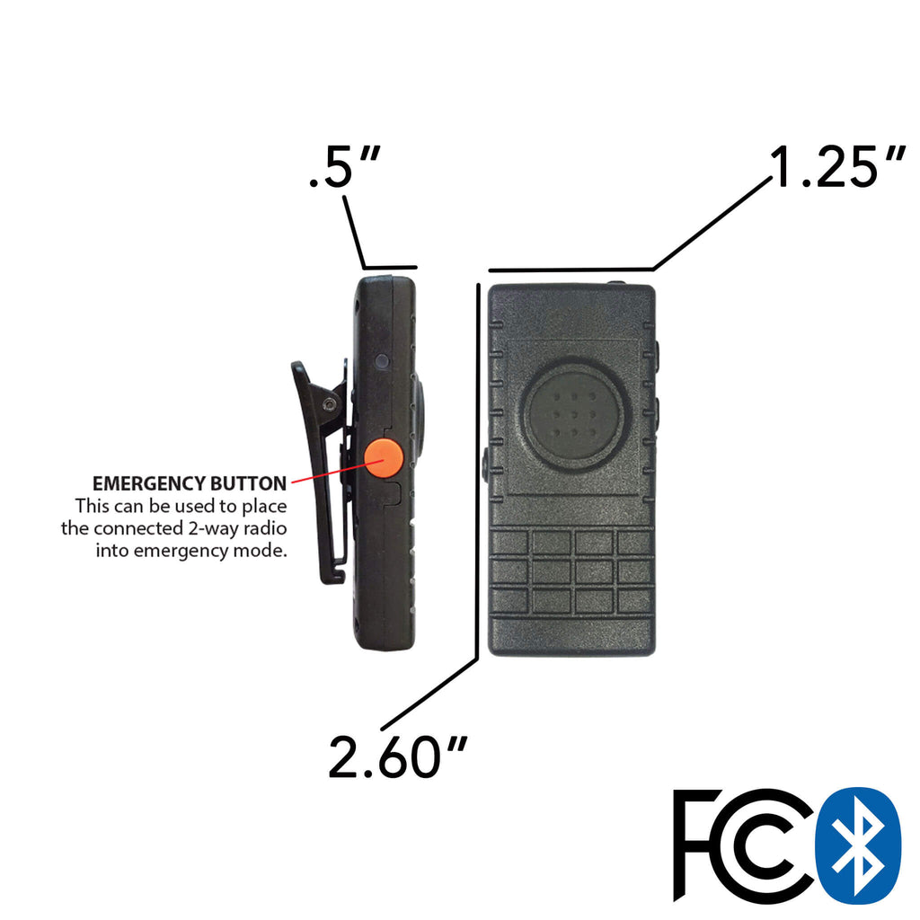 Bluetooth Lapel/Utility Mic & Earpiece Kit For Harris - Harris: XG-100/P, XL-185/P/Pi, XL-200/P/Pi BTH-300-HA Comm Gear Supply CGS