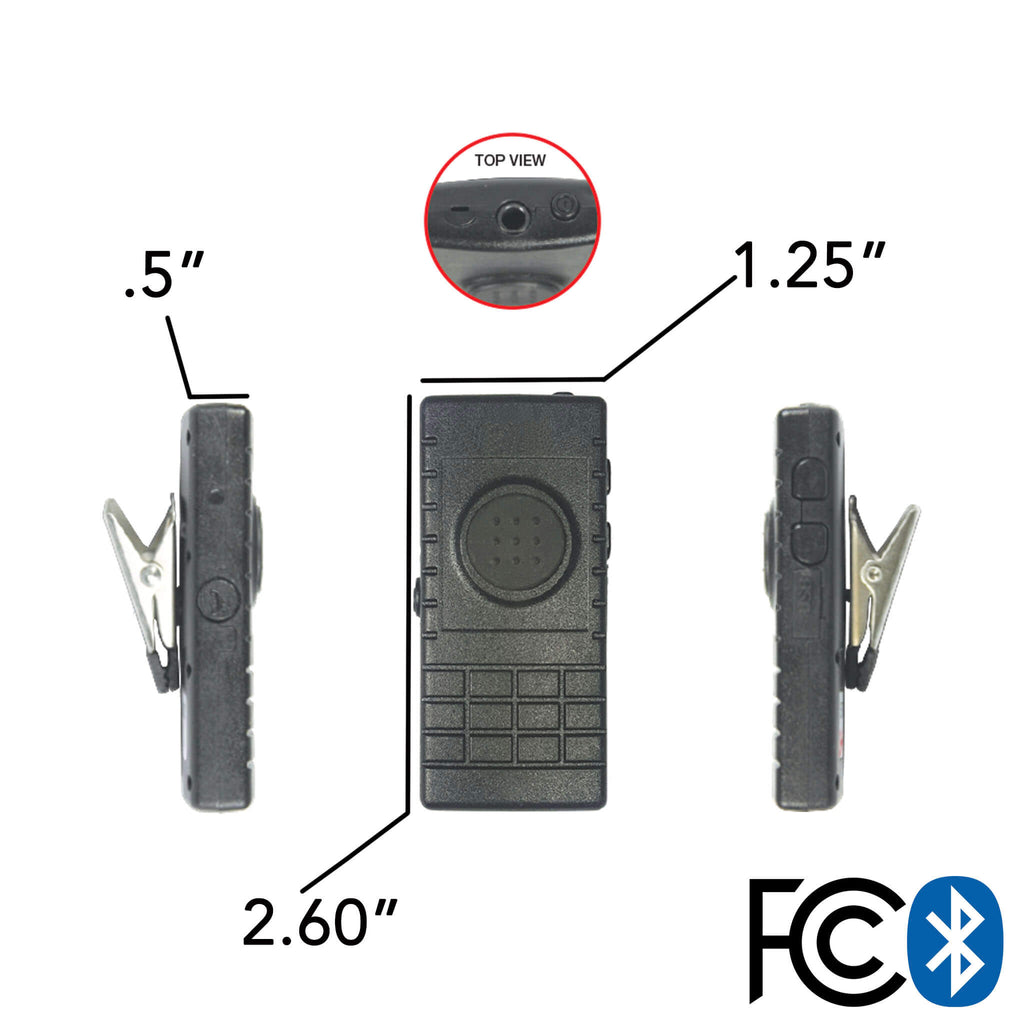 Bluetooth Lapel/Utility Mic & Earpiece Kit w/ Adapter For Hytera: PT-580, PD7 Series, PD982 pryme BTH-300-BT-555 Comm Gear Supply CGS