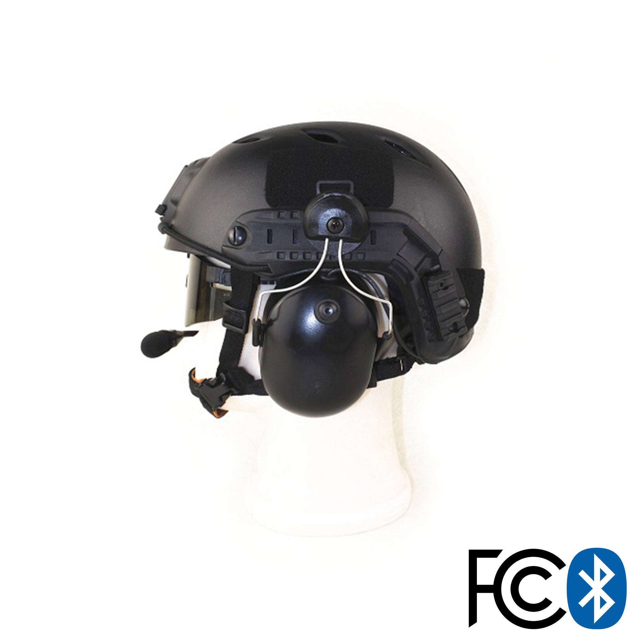 Bluetooth Helmet Mounted Headset for Emergency/Safety/Construction