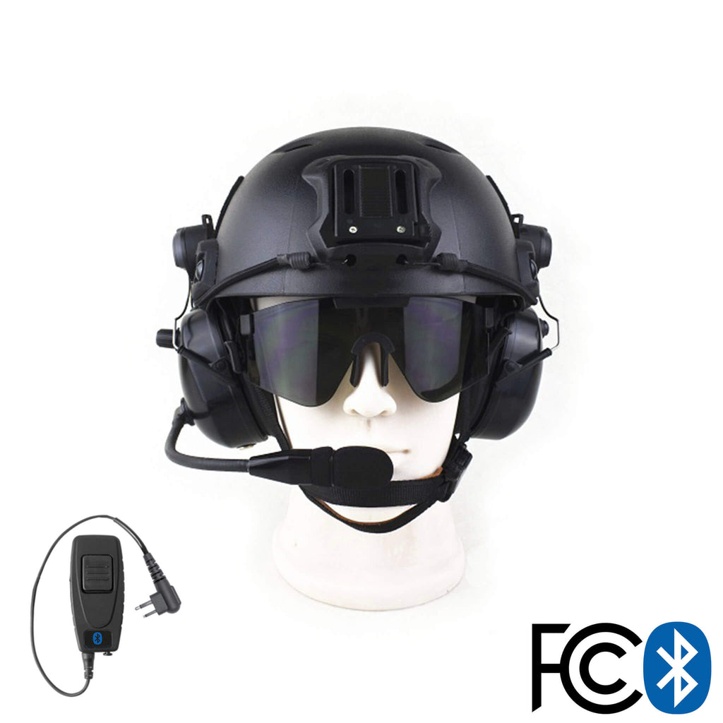 Bluetooth Headset & Radio Adapter Kit for Emergency/Safety/Construction - 1-2 Pin Connectors for: Motorola, Kenwood, Baofeng, Hytera, Vertex, Icom BTH-700-2P  Comm Gear Supply CGS