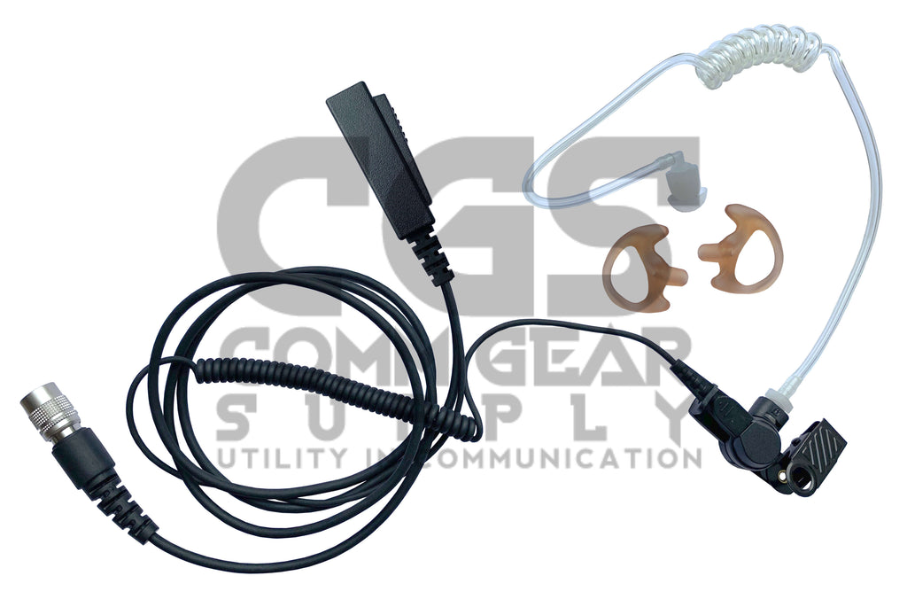 Velcro Mic & Earpiece Radio Kit - Harris: All P5300 P5400 P5500 P7300 Series, XG-15/25/75 & More Comm Gear Supply CGS