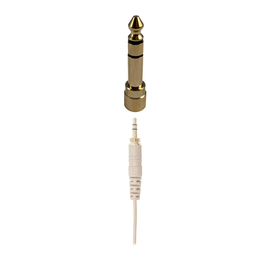 1/4ADAPTER: 1/4" Adapter for 3.5mm Connectors ifb earpiece 1/4 inch plug anchor broadcaster ear prompter on camera on stage Lectrosonics, Clear-Com, Telex, Comrex, Comtek, Phonak, Studio Technologies, JK Audio, iPhone, Android, SoundTap, Pro Intercom, Shure, Galaxy Audio, Glen Sound, Sennheiser otto Comm Gear Supply CGS