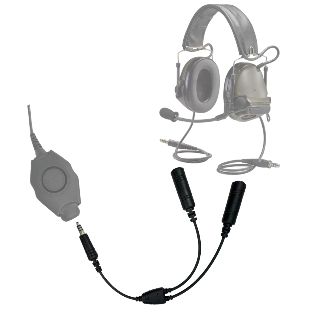 Dual Communication Dual Comms Headset Adapter for Peltor, MSA, OPS-CORE, TCI, TEA, OTTO ...