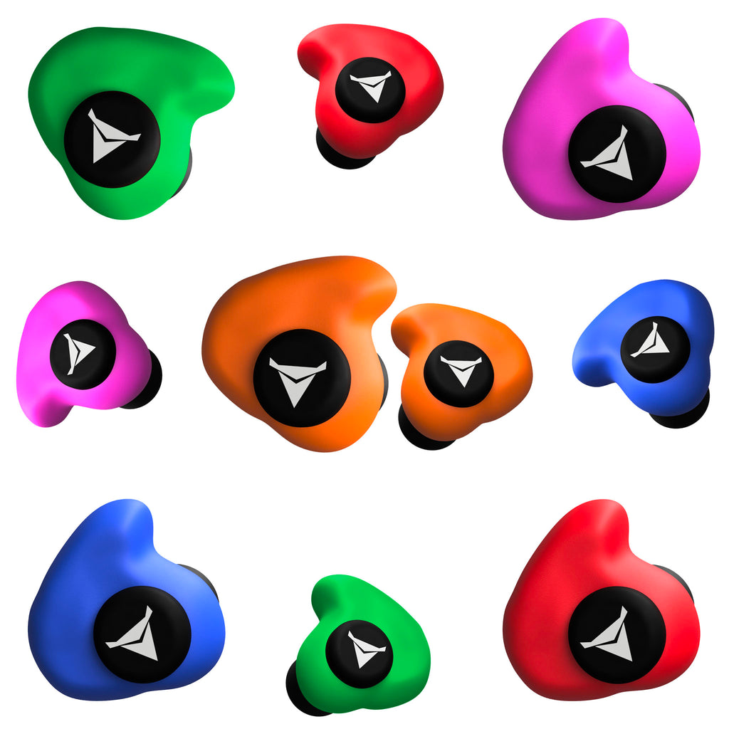 PLG1-BLK PLG1-ORG PLG1-PNK PLG1-BLU PLG1-RED PLG1-GRN Decibullz Custom Moldable Ear Plugs for Hearing Protection P/N: DBZ-PLG1  Comm Gear Supply CGS