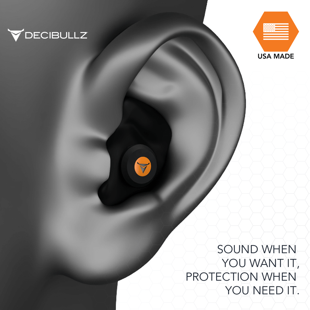 Decibullz Custom Moldable Ear Plugs for Shooting/Percussive filter Hearing Protection FLTR-SHO-BLK Comm Gear Supply CGS
