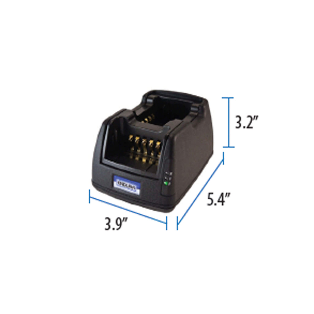 EC2M-KW6-D-M - Kenwood Dual Pod Radio/Battery Vehicle DC Charger- NX240, NX340, TK2200/L/LP, TK3200/L/LP, ProTalk, TK2212L, TK3212L, TK2300/VP, TK3300/UP, TK2302VK, TK3302UK, TK2312, TK3312, TK2400VP, TK3400UP, 2402VK, 3402UK Comm Gear Supply CGS